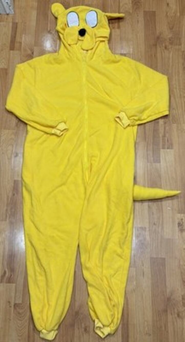 Yellow Dog Jake Style Costume Full Body Jumpsuit Halloween Adult Medium